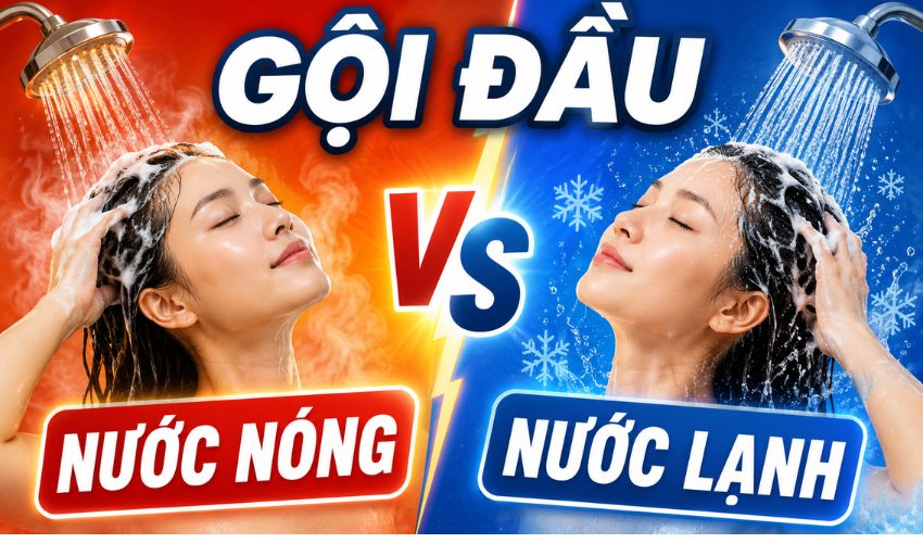 Nên gội đầu bằng nước nóng hay nước lạnh sẽ tốt hơn cho tóc?